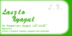 laszlo nyagul business card